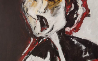 Schreiende Frau, Acryl auf Leinwand, 50 x 60 cm