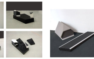 Die junge Siedlung, 2010, verschiedene Materialien, Holz, mdf, Öl, ca.70 x 50 cm und 30 x 40 cm