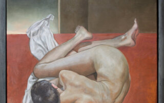 Gisela Breitling, Früher Morgen – oder der Sturz aus dem Traum, 80 x 90 cm, Öl auf Leinwand, 2003