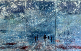 Annette Selle, Aufbruch, 140 x 240cm, Öl auf LW, 2026 Gemälde von Annette Selle, Titel: Aufbruch, 140 x 240 cm, Öl auf Leinwand, 2026