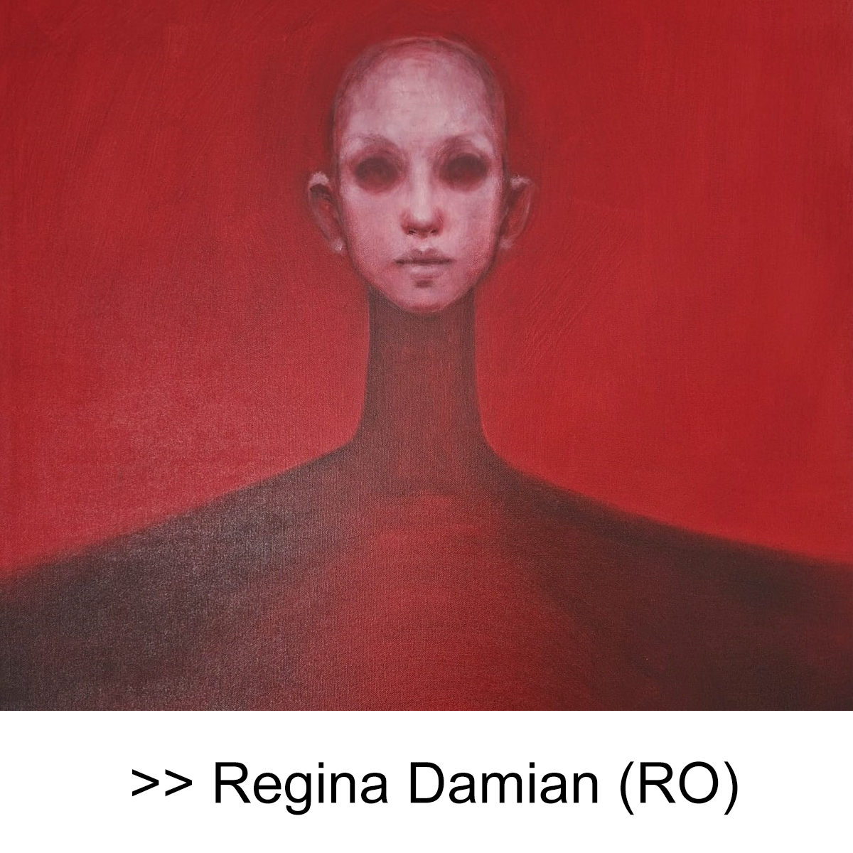 My Silence carries the Thunder of your Crush, Oil on canvas, 2026, 100 x 70 cm Gemälde von Regina Damian (Rumänien), My Silence carries the Thunder of your Crush, Öl auf LW, 2026, 100 x 70 cm